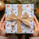 Search for vintage reindeer wrapping paper Blue
