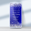 Search for royal blue silver birthday invitations Girly
