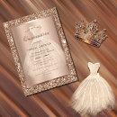 Search for bling quinceanera invitations Gold