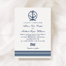 Search for anchor wedding invitations Navy and white