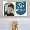 Search for blue birthday banners Gold