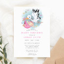 Search for stork baby girl shower invitations Modern