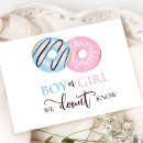Search for donut gender reveal invitations Watercolor