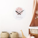 Search for girl nursery clocks Watercolor