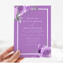 Search for silver floral border invitations Purple