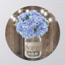 Search for blue hydrangeas wedding stickers Rustic