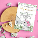 Search for gender neutral baby girl shower invitations Elephant
