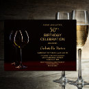 Search for wine 50th birthday invitations Stylish