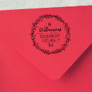 Search for envelopes rubber stamps Family name return address