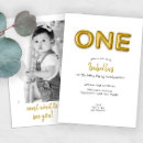 Search for foil 1st birthday invitations Elegant