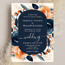Search for blue and orange wedding invitations Qr code