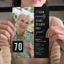 Search for black and white 70th birthday invitations Milestone