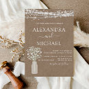 Search for rustic kraft wedding invitations String lights