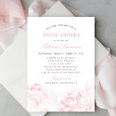 Search for pink peony bridal shower invitations Flowers