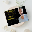Search for 50 year old man birthday invitations Gold