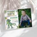 Search for third dinosaur birthday invitations Boy