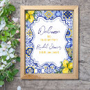 Search for lemon bridal shower posters Blue and yellow