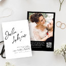 Search for black white and orange wedding invitations Minimal