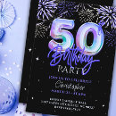 Search for foil 50th birthday invitations Milestone