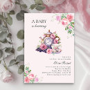Search for baby is brewing tea invitations Vintage