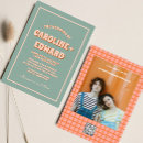 Search for mid century wedding invitations Funky