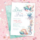 Search for dive into five birthday invitations Mermaid