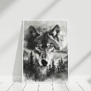 Search for black wolf posters Black and white