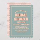 Search for groovy bridal shower invitations Retro