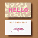 Search for groovy business cards Pink