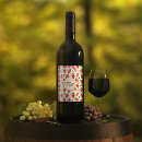 Search for strawberry wine labels Watercolor