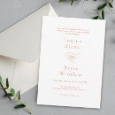 Search for orange with white wedding invitations Calligraphy script