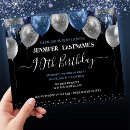Search for silver birthday invitations Blue and silver