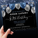 Search for blue and silver birthday invitations Celebration
