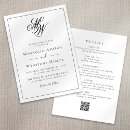 Search for modern monogram wedding invitations Black and white