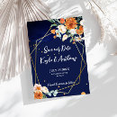 Search for orange blue save the dates Elegant