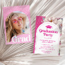 Search for glitter graduation invitations Pink