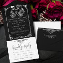 Search for vintage gothic wedding invitations Black and white