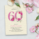 Search for floral 60th birthday invitations Roses