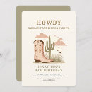 Search for western girl birthday invitations Cactus