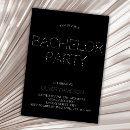Search for black bachelor party invitations Simple