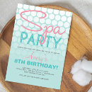 Search for spa day birthday invitations Pink