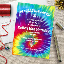 Search for rainbow birthday invitations Hippie
