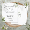 Search for botanical engagement party invitations Black and white