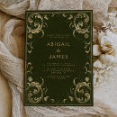 Search for olive green and gold invitations Elegant