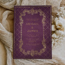 Search for red violet invitations Elegant