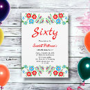Search for rustic 60th birthday invitations Floral