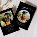 Search for black white graduation invitations High school senior