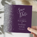 Search for purple silver save the dates Elegant