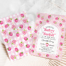 Search for berry sweet baby girl shower invitations Strawberry