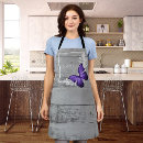 Search for purple butterfly aprons Elegant